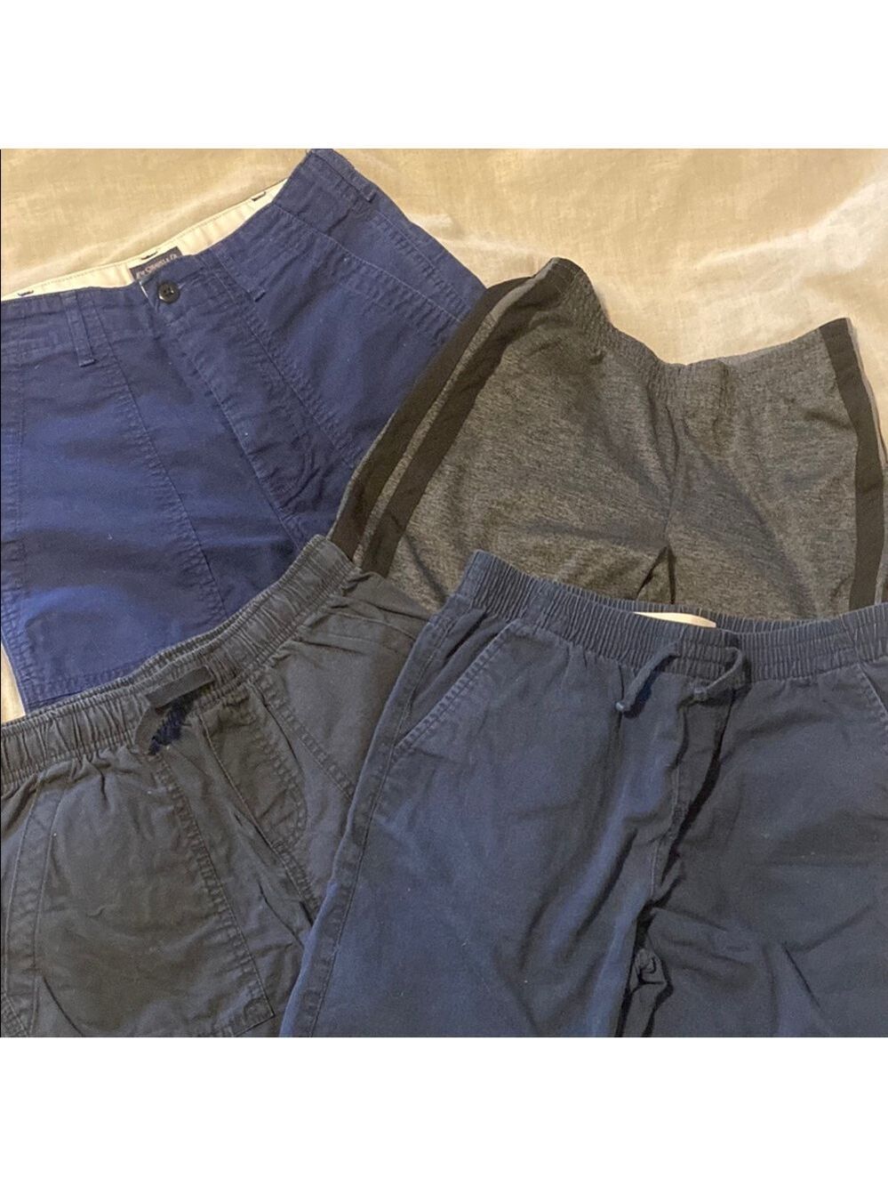 Youth Casual Shorts Set - Blue and Gray